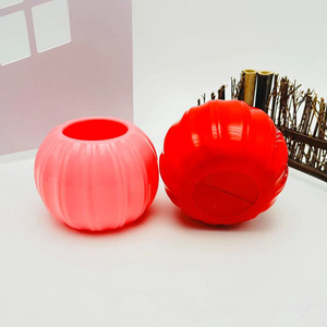 Pots de fleurs en plastique en forme de citrouille simulée, 10 cm, décoration de bureau mignonne pour plantes vertes - Product Image 3