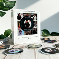Bravion Personnalisé OEM Michael Jackson Musique Tourne-Disque Vinyle Michael Jackson Album Rotatif CD NFC Musique Réfrigérateur Aimant Haut-Parleur