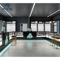 Comptoir d'exposition pour magasin de tabac commercial, vitrine en verre verrouillable avec éclairage LED, présentoir pour magasin de tabac