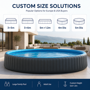 Maßgefertigter Drop-Stitch Aufblasbarer Swimmingpool <span class=keywords><strong>3x5m</strong></span> 3x6m Rund Rechteckig Outdoor-<span class=keywords><strong>Pool</strong></span> - Product Image 3