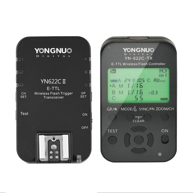 Светодиодная лампа для видеосъемки Yongnuo YN-622C II YN622C + YN622TX Flash Trigger Receiver трансивер спускового механизма вспышки TTL для Canon 5D 7D YN622