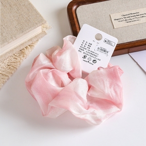 MUJU B465 14cm Eleganti Scrunchies in Tessuto Satinato Effetto Tie-Dye con Sfumature Acquerellate, Elastici per <span class=keywords><strong>Capelli</strong></span>, Pronti per la Vendita al Dettaglio, MOQ Basso - Product Image 4