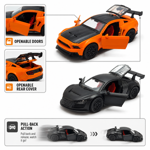 <span class=keywords><strong>Prix</strong></span> d'usine : Voiture de sport miniature en métal moulé sous pression 1:36, modèles R8 et Mustang, avec <span class=keywords><strong>portes</strong></span> ouvrantes, pour garçons, vente en gros - Product Image 3