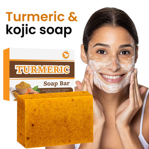 Venta al por mayor, logotipo personalizado, limón, cúrcuma, Ácido Kójico, barra de jabón facial, naranja, cúrcuma, Kójico, miel, jabón facial, blanqueamiento a base de hierbas - Product Image 2