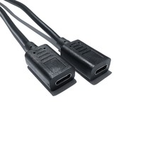 Cable adaptador hembra tipo C a doble hembra tipo C de 30 cm |   Hub USB C |   Salida de Corriente Continua |   Divisor de 5V 3A 15W |   Carga dos dispositivos |   Sin Datos