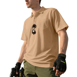 Df-115 Men's Summer Quick Dry Tactical <b>Polo</b> <b>Shirt</b> Gray Short Sleeve <b>With</b> <b>Pocket</b> For Outdoor Leisure Wear - Product Image 5