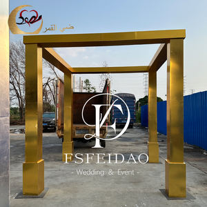 Arco de boda de acero inoxidable para muebles de decoración de fiesta con color dorado - Product Image 5