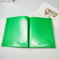 Nouvelle conception, vente en gros, classeur de documents, protection du papier, classeur en plastique A4 à 3 trous, album transparent, classeur avec logo personnalisé
