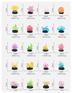 Regalo temático del océano, <span class=keywords><strong>criaturas</strong></span> <span class=keywords><strong>luminosas</strong></span> brillantes, juguetes de jardín en miniatura, acuario, pequeña estrella de mar, Coral, figurita coleccionable pequeña y bonita - Product Image 3