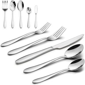 <span class=keywords><strong>65</strong></span>-<span class=keywords><strong>Piece</strong></span> thép không gỉ <span class=keywords><strong>Flatware</strong></span> thiết lập dao kéo 12 Fancy Bộ đồ ăn đồ dùng ăn uống phục vụ đồ dùng bạc đặt nhà máy Bộ - Product Image 1