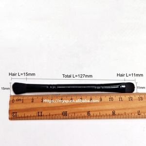 12,7 cm Todo Negro tamaño mediano Dual Duo sombra de ojos cepillo esponjoso sombra de ojos mezcla cepillo de sombreador plano cepillo de sombra de ojos de doble extremo - Product Image 3