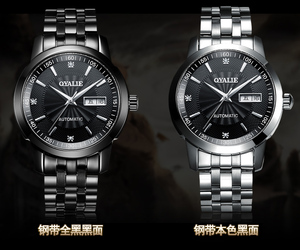 Montre de luxe pour homme avec cadran en verre, bracelet en acier inoxydable, mouvement à quartz résistant à l'eau, style designer d'affaires Haiou - Product Image 5
