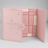 Boîte de calendrier de l'avent de luxe personnalisée de 25 jours pour cosmétiques, soins de la peau, emballage cadeau de Noël