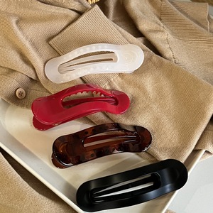 Pinces à cheveux longues ovales pour l'automne et l'hiver, pinces à cheveux épaisses à <span class=keywords><strong>boucle</strong></span> papillon, pinces à cheveux minimalistes élégantes antidérapantes pour femmes - Product Image 2