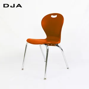 流行的学生教室和学校学生椅子训练镀铬成品腿椅子塑料现代200