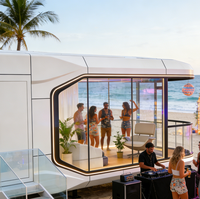 Capsule hôtelière modulaire personnalisable à 2 chambres, maison conteneur avec cuisine et salle de bain, vente en gros directe usine