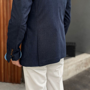 Abiti <span class=keywords><strong>blu</strong></span> selvaggi fatti in casa per abiti da <span class=keywords><strong>uomo</strong></span> vestiti monopetto 2 pezzi <span class=keywords><strong>Slim</strong></span> <span class=keywords><strong>Fit</strong></span> - Product Image 6