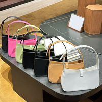 Grosir produk dari China Watch tas desainer untuk wanita kulit asli tas bahu produsen Retro sederhana tas setengah bulan