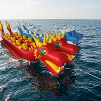 Bateau Dragon Gonflable Double pour Sports Nautiques, Tube Aquatique Remorquable