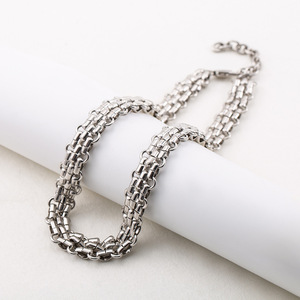 European American Hip Hop Motorcycle Minimalist <b>Titanium</b> Steel Chain Clavicle Necklace For Men Women Celebrity Style Trendy - Product Image 1