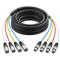 Câble multipaire XLR blindé 8 canaux robuste pour enceintes, événements en direct, location d'équipement sonore, installation rapide sur scène