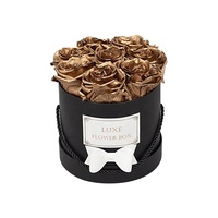 5 cylindres en papier d'emballage de luxe pour Rose, Logo personnalisé, cylindre en carton rigide avec boîte à fleurs en cadeau