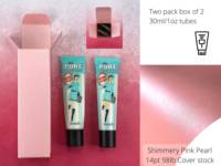 Pemegang leher merah muda, masukkan perjalanan produk perawatan pribadi dua kotak kemasan 30ml/1oz 100ml 200ml kotak kemasan merah muda