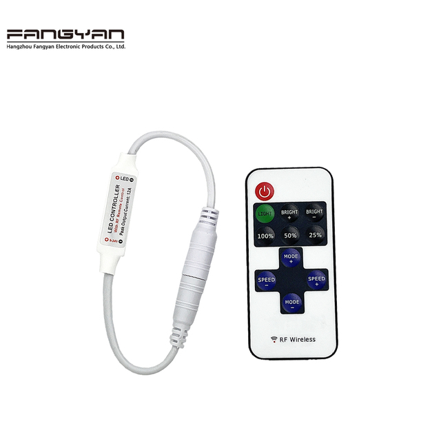 Wholesale 5-24V Mini 11 Keys DC to Wire Connector Strip Light CCT Switch Dimmer Control RF Wireless Remote LED Controller