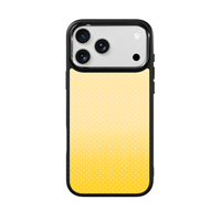 Coque de téléphone AG Feeling Black Edge avec motif à pois jaunes dorés pour iPhone 17, 17 Pro Max, 16 Pro, 15 – Coque magnétique