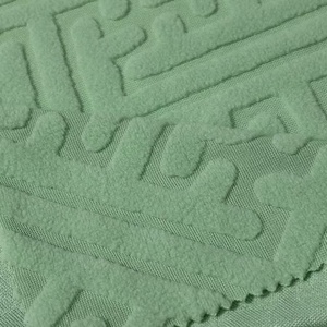 Phong Cách Mới Duy Nhất Bên 160GSM 100% Polyester Dệt Kim <span class=keywords><strong>Jacquard</strong></span> Cực Fleece Vải Cho Nhà Hàng Dệt May - Product Image 2