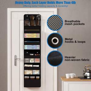 Door-Mounted Storage Rack, 6-Tier Bedroom Storage Rack, Multi-Tier Fabric Storage Rack for Behind Doors, Modular and Detachable - Product Image 3