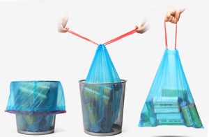 Sacs poubelles transparents pour cuisine de 13 gallons avec cordon de serrage - Product Image 2