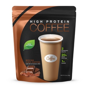 <span class=keywords><strong>Poudre</strong></span> de café protéiné aux saveurs <span class=keywords><strong>chocolat</strong></span>, vanille et caramel, enrichie <span class=keywords><strong>en</strong></span> probiotiques - Product Image 4