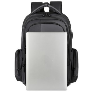 مخصص سعة كبيرة في الهواء الطلق الأزياء حقيبة ظهر الكمبيوتر المحمول الفاخرة أكسفورد البوليستر بطانة للماء حقيبة سستة هندسية حزام USB - Product Image 6