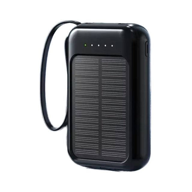 20000mAh Solar Powered Waterproof Power Bank with 10W Fast Charging Output for Outdoor Mobile Emergency Battery