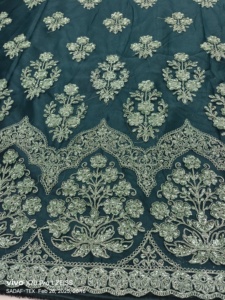 Premium Quality Sequence Daman Imported <b>Net</b> <b>Fabric</b> Width 56 Inch Embroidery <b>Fabric</b> for Clothing at Affordable Price - Product Image 4