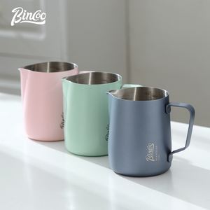 BINCOO – Cuve à <span class=keywords><strong>mousse</strong></span> de <span class=keywords><strong>lait</strong></span> professionnelle en acier inoxydable pour café, 350 ml/600 ml - Product Image 1