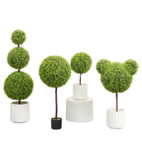 Boule de gazon artificielle de Milan de haute qualité certifiée UV, topiaire réaliste en plastique pour la décoration extérieure de la maison