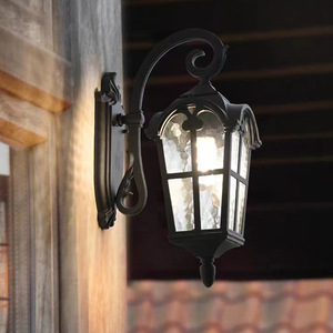 Lámparas de pared LED de estilo americano al aire libre a prueba de agua para balcón pasillo patio Exterior Villa puerta y jardín 6W energía Solar - Product Image 2