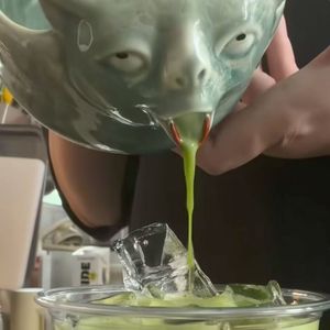 Bol en céramique amusant pour chat avec motifs de vomissements et de mucosités, verseur de matcha et séparateur d'œufs, et plat à sauce hilarant pour chaton avec motif de nez qui coule - Product Image 5