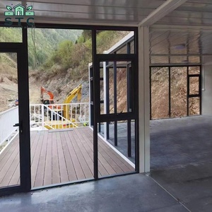 Tối ưu hóa 20ft 40ft <span class=keywords><strong>Container</strong></span> vận chuyển với casas prefabricadas MAISON conteneurs Hạt gỗ màu kính Rèm tường cho các cửa hàng - Product Image 3