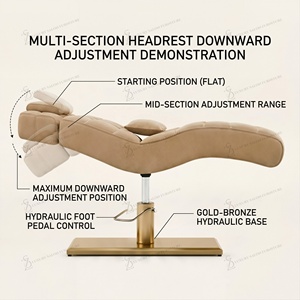 <span class=keywords><strong>Lit</strong></span> de cils incurvé à base dorée, en velours marron, très demandé, pour soins du visage, spa, massage, avec réglage du cou, <span class=keywords><strong>lit</strong></span> de cils de luxe - Product Image 2