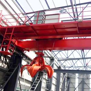 Grue à pont à double poutre Chargement de ferraille d'acier avec godet hydraulique multi-pétales - Product Image 6