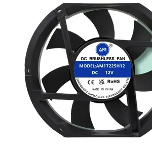 Çin üretimi Dc eksenel Fan 172x25mm Dc fırçasız Fan 12v 24v 17025 yüksek kalite