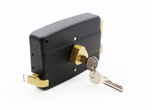 <span class=keywords><strong>Serrure</strong></span> murale <span class=keywords><strong>horizontale</strong></span> personnalisée noire en cuivre massif, <span class=keywords><strong>serrure</strong></span> de porte extérieure de haute qualité pour portail et porte de jardin - Product Image 2