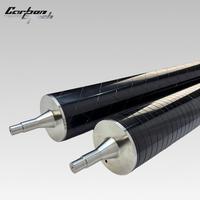 Rouleau de guidage en fibre de carbone, rouleau de tension CFRP OD38mm L1500mm pour machines textiles