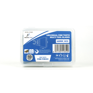 Lama Oscillante HCS 68x40mm a Denti Fini per Taglio Legno e PVC, Set da 10 Pezzi con Custodia <span class=keywords><strong>in</strong></span> Plastica, OEM Disponibile - Product Image 3