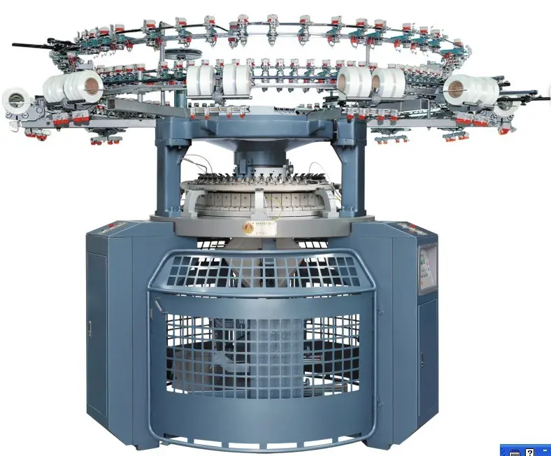 Máquina de tricô circular de alta velocidade com 12 alimentadores Máquina de tricô de camisa única Máquina de tricô com punho de costela TAIFAN