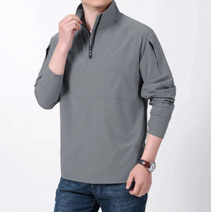 Nueva <span class=keywords><strong>Chaqueta</strong></span> Safari de <span class=keywords><strong>Verano</strong></span> para <span class=keywords><strong>Hombre</strong></span>, Informal, Transpirable, para Entrenamiento al Aire Libre, con Logo Frontal y Manga Larga - Product Image 5