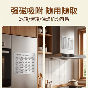 Stainless Steel Magnetic Measuring Conversion Chart Kitchen Scale Plate 80x60mm Food Grade - Product Image 4
